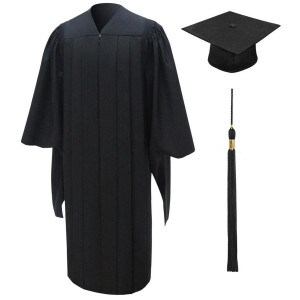 masters package black cap, gown, and tassel image